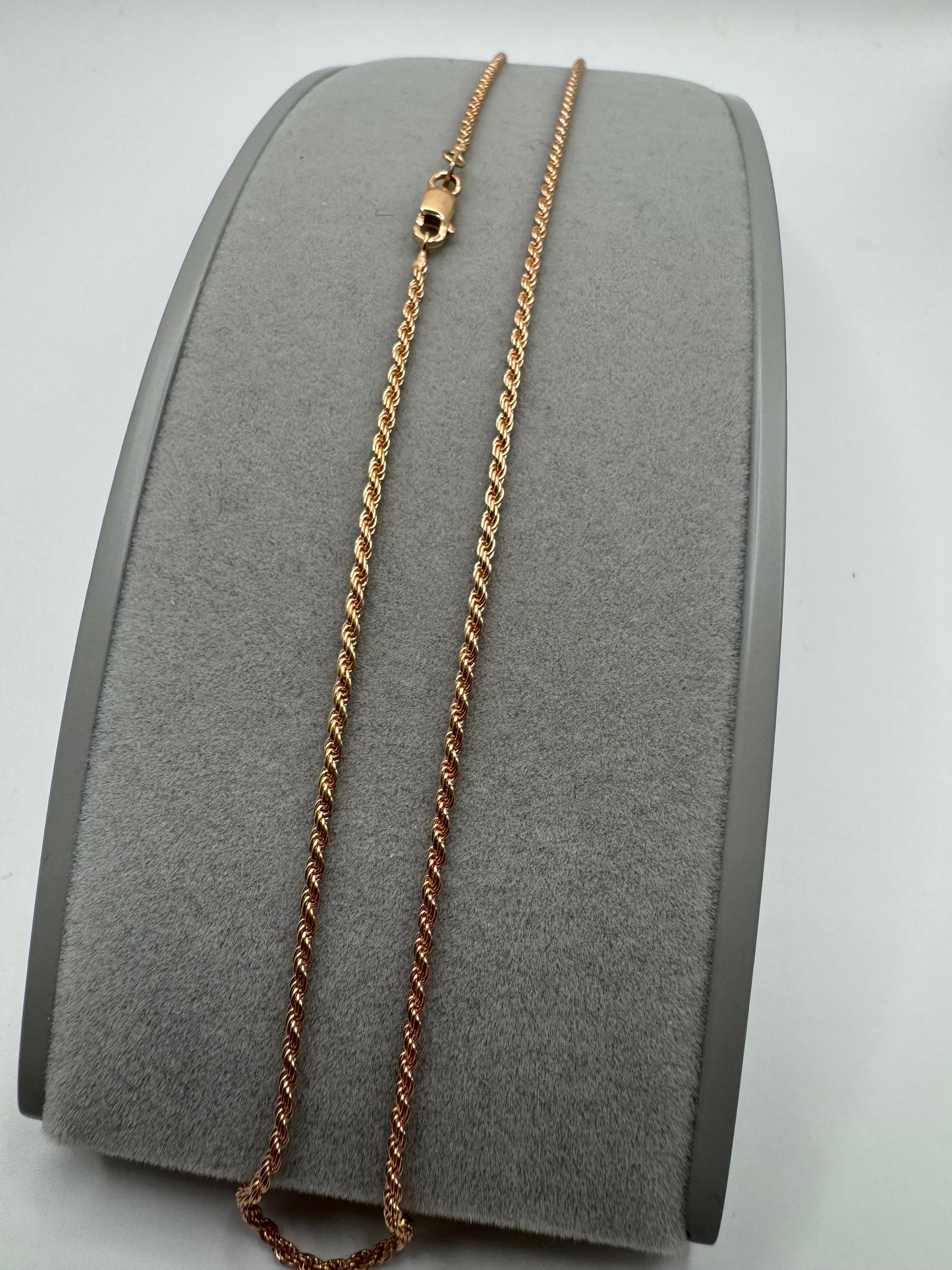 9ct Rose Gold 1.5mm Rope Chain Various Lengths (3843)