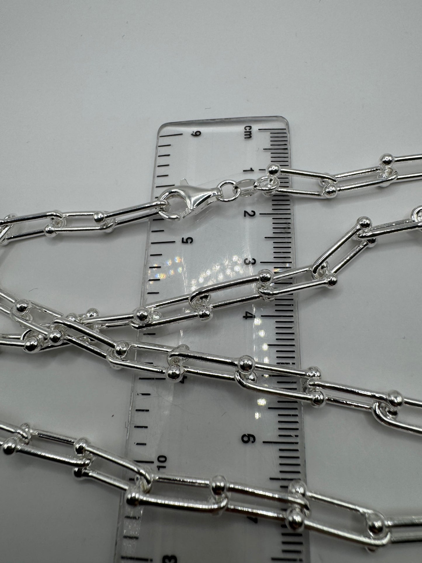 Sterling Silver Industrial / Fancy Paperlink Chain 20 Inch / 50cm (0385)