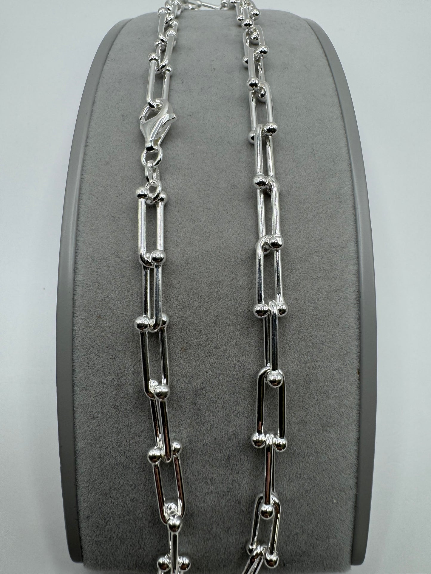 Sterling Silver Industrial / Fancy Paperlink Chain 20 Inch / 50cm (0385)