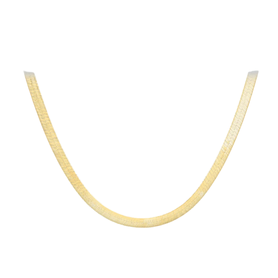 9ct Yellow Gold 5mm Flat Snake/Herringbone Necklace Chain (1174)