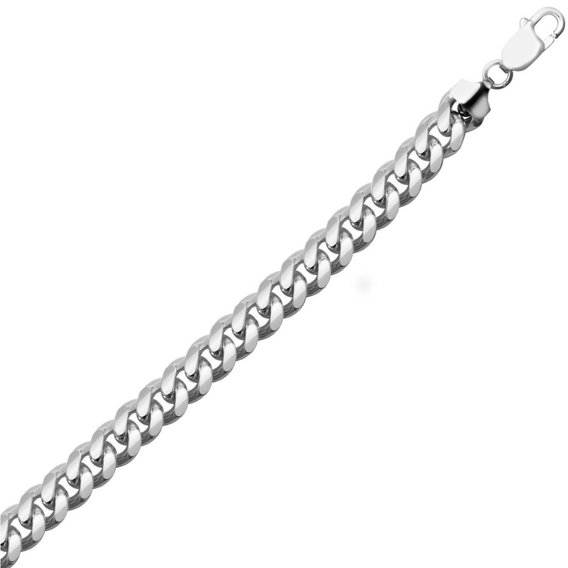 Sterling Silver 7.6mm Cuban Heavy Curb Chains Various Lengths (021D)