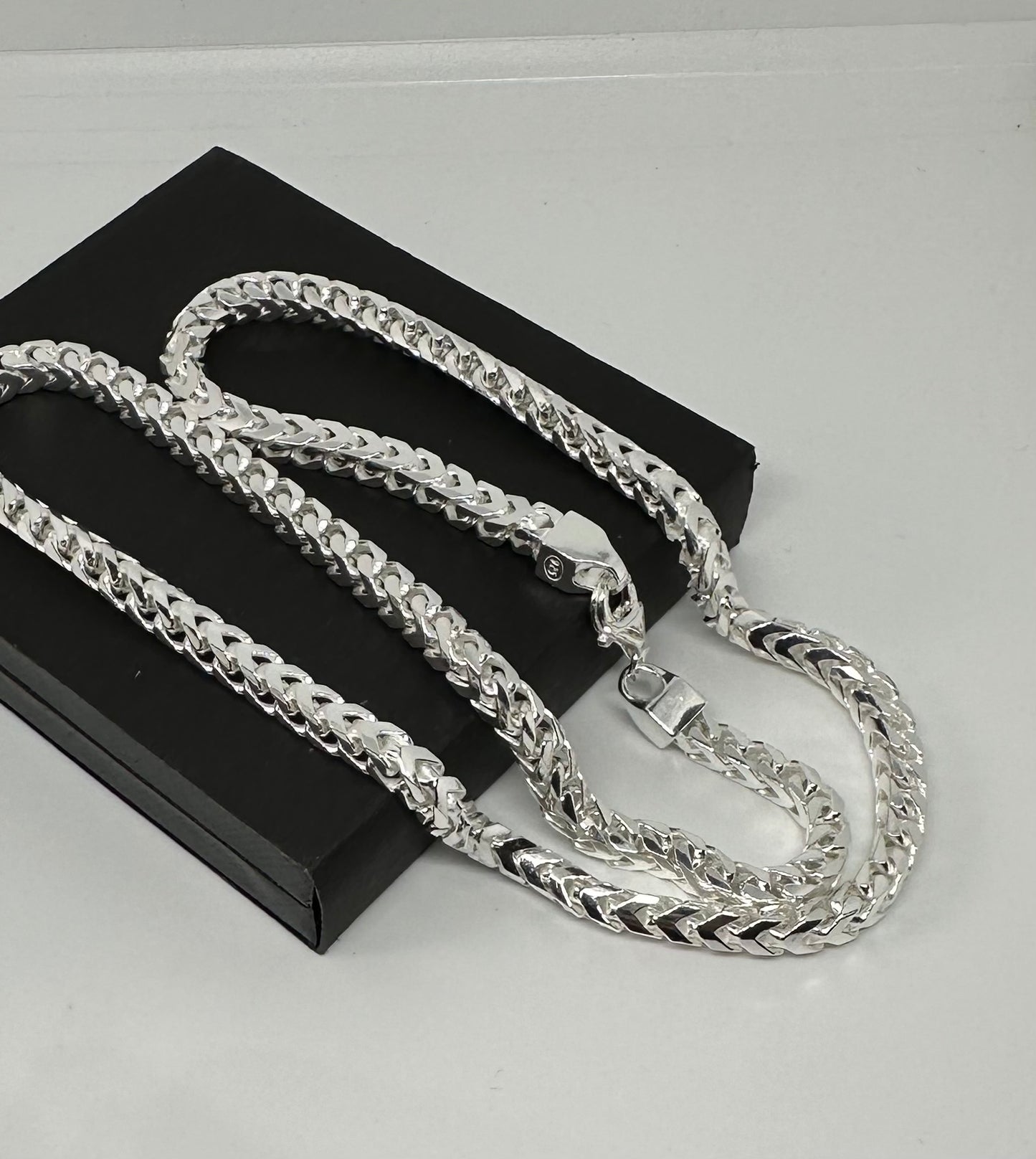 Sterling Silver 4.4mm Solid Square Cut Franco Chain Various Lengths (022D)