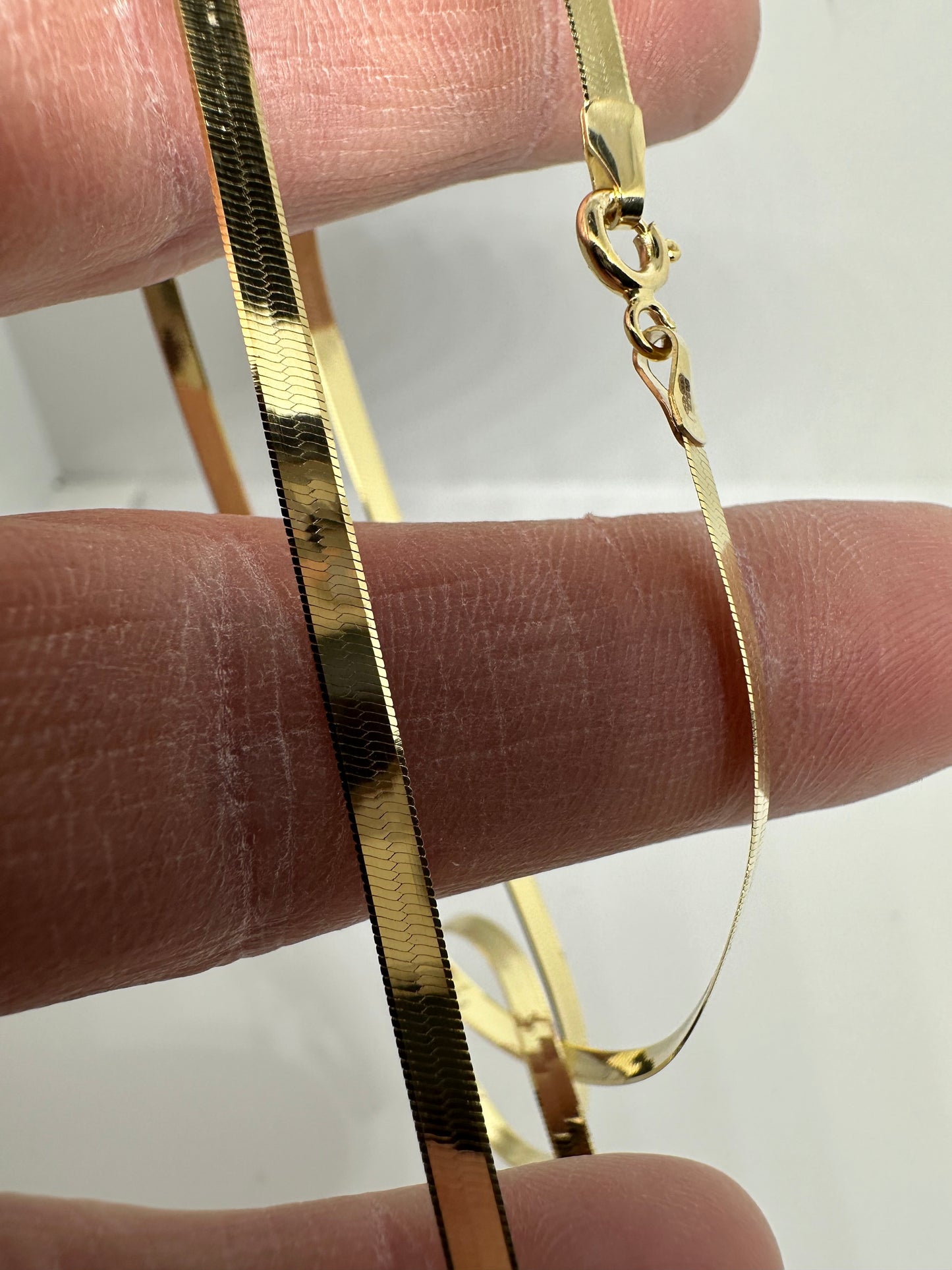 9ct Yellow Gold 3mm Flat Snake Link Chain Various Lengths (578)