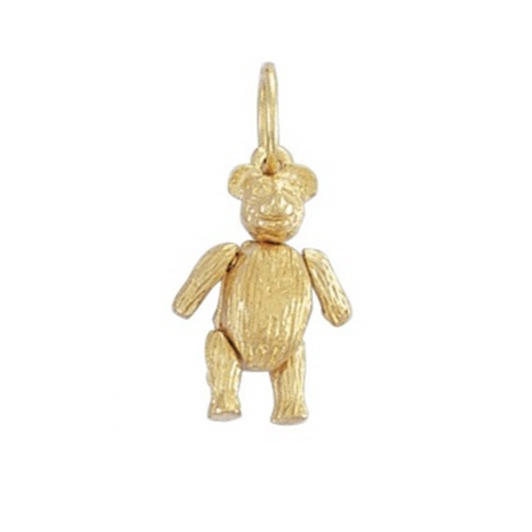 9ct Yellow Gold 17x9mm Loveable Little Teddy Bear Pendant (0078)