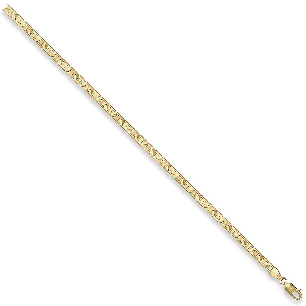 9ct Yellow Gold 3.7mm Solid Anchor Link Chain Various Lengths (0060)