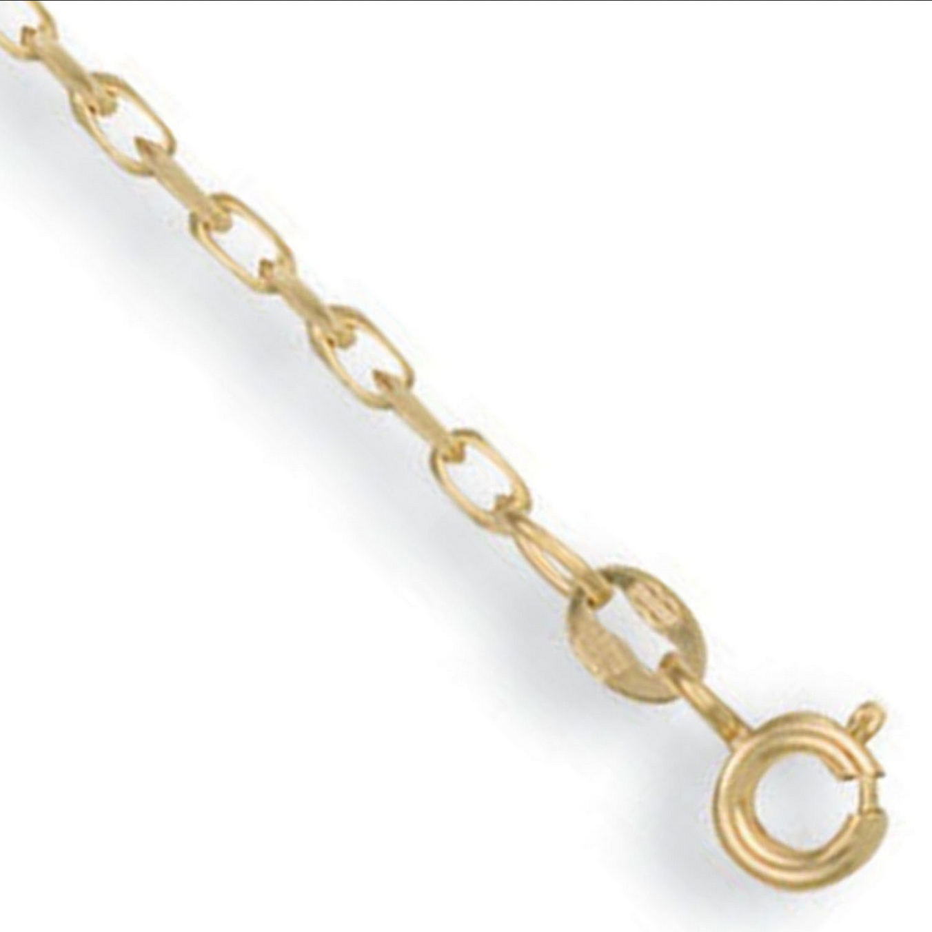 9ct Yellow Gold 1.9mm Diamond Cut Belcher Link Chain Various Lengths (0064)