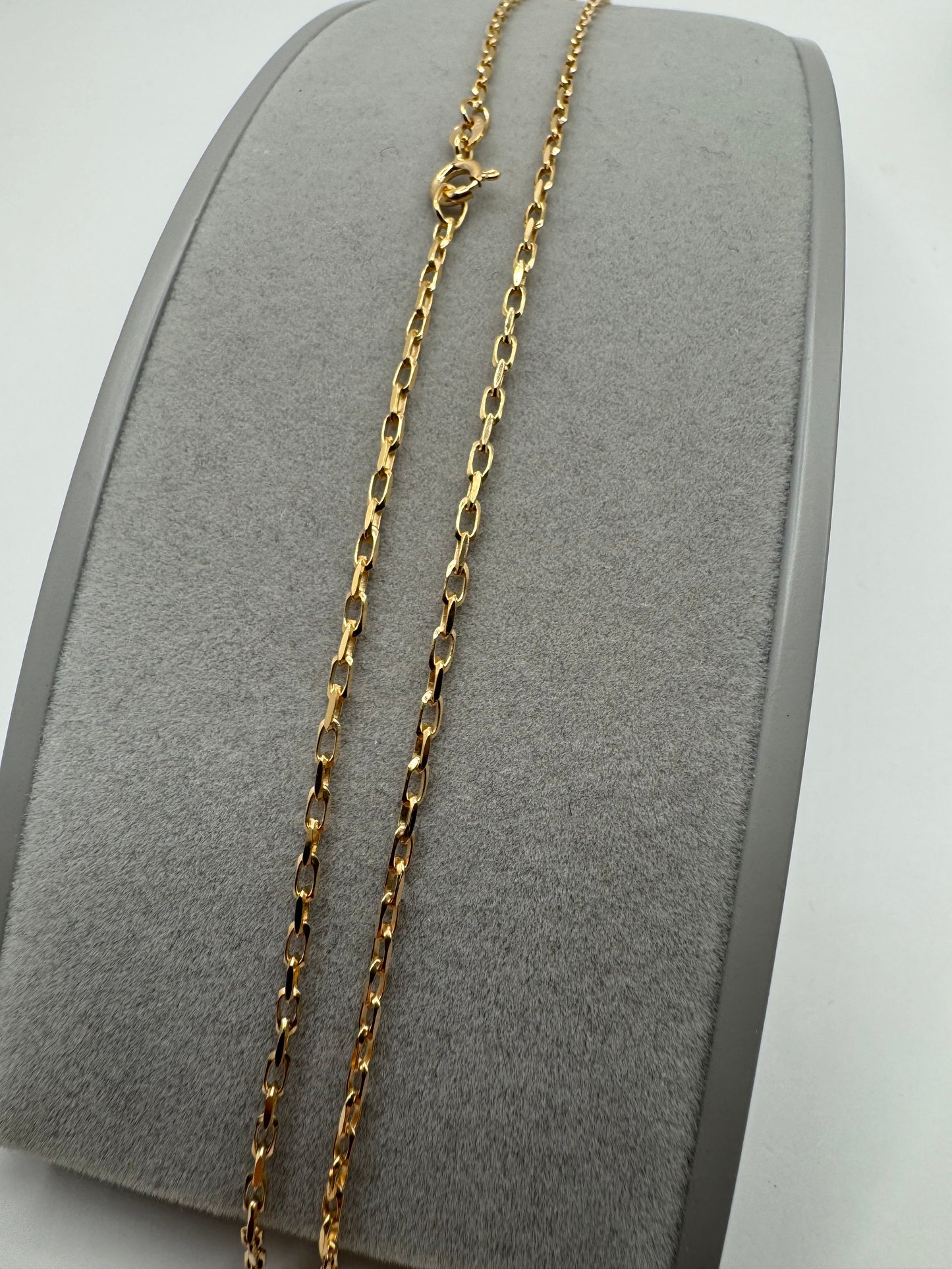 9ct Yellow Gold 1.9mm Diamond Cut Belcher Link Chain Various Lengths (0064)