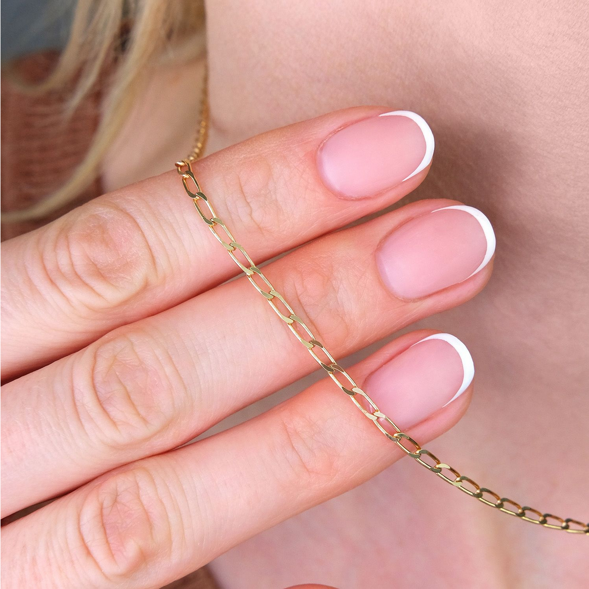 9ct Yellow Gold 2.3mm Solid Long Curb Necklace Chain (0070)