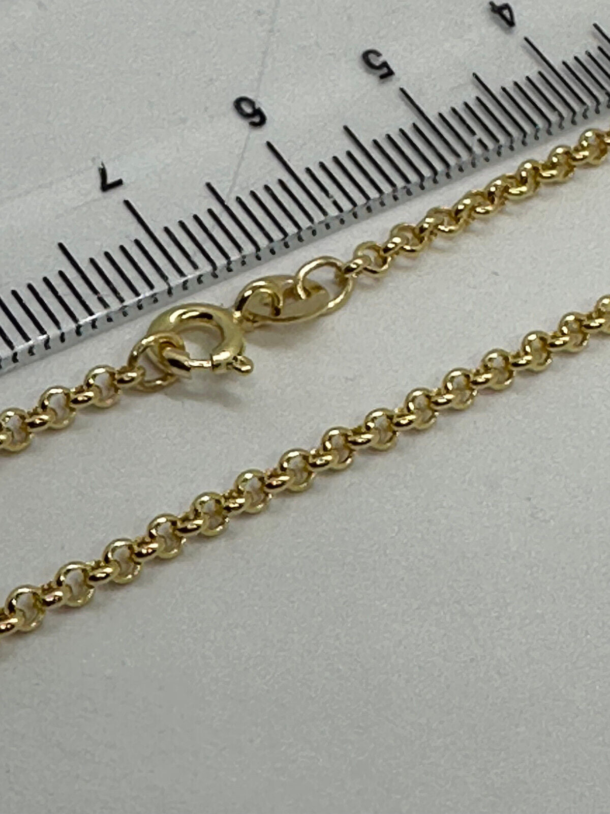9ct Yellow Gold 2mm Round Hollow Belcher Link Chain (0583)