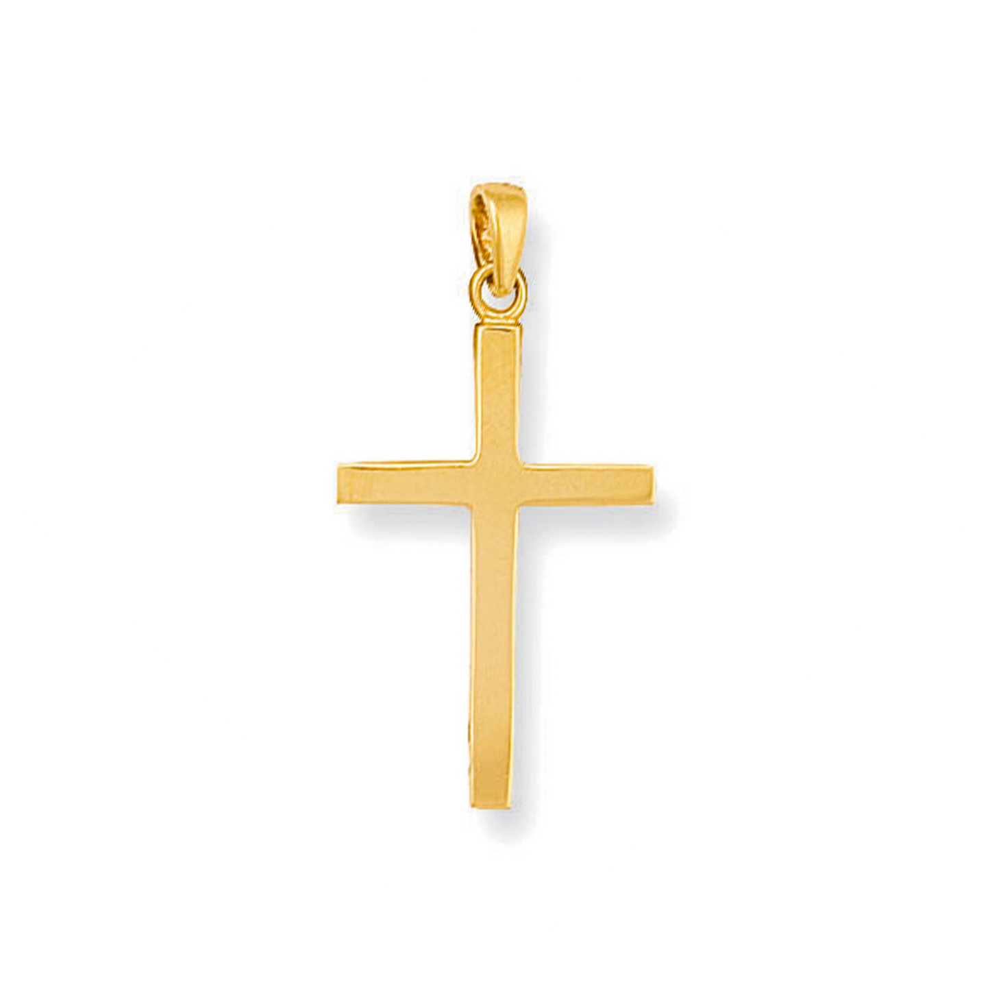 9ct Yellow Gold 31x13mm Plain Polished Cross Pendant (0004)