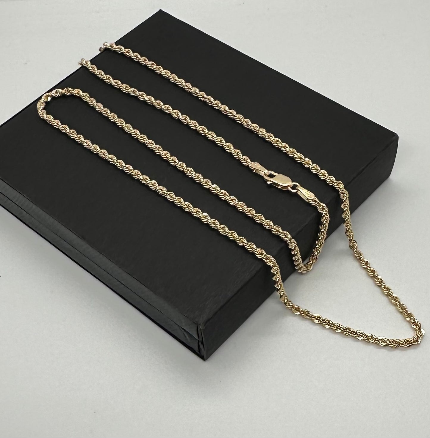 9ct Yellow Gold 2mm Hollow Rope Chain Various Lengths (0626)