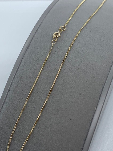 9ct Yellow Gold 1.1mm Curb Neck Chain Various Lengths (g12c)