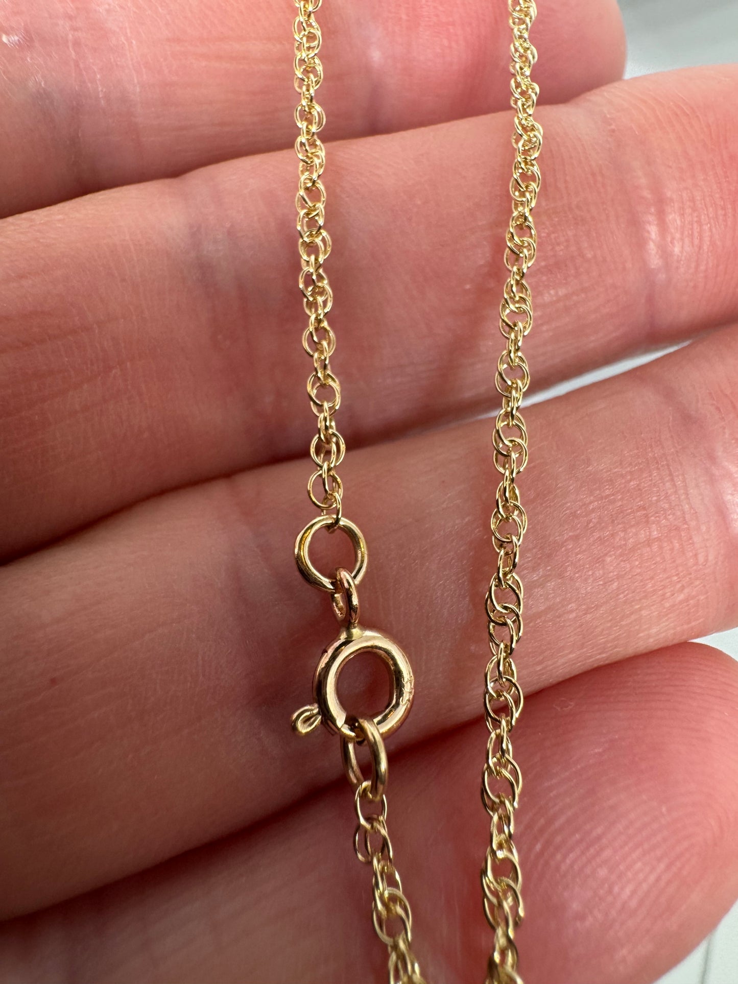 9ct Yellow Gold 1.9mm Prince of Wales Solid Rope Chain Various Lengths (G12R)
