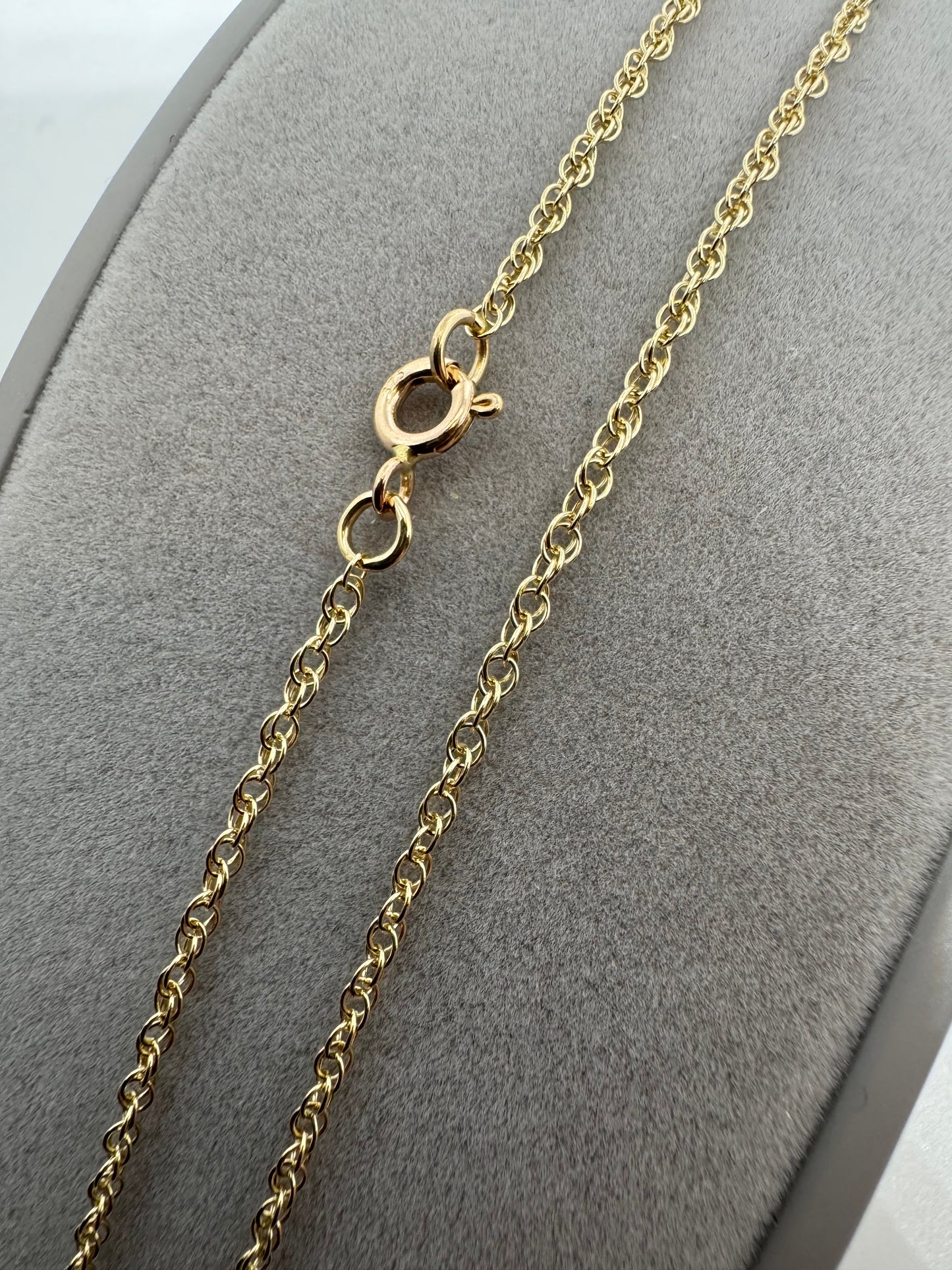 9ct Yellow Gold 1.9mm Prince of Wales Solid Rope Chain Various Lengths (G12R)