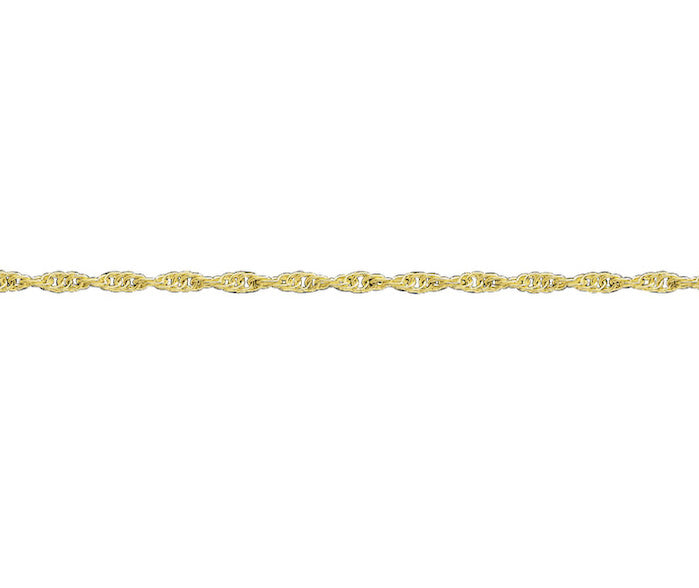 9ct Yellow Gold 1.9mm Prince of Wales Solid Rope Chain Various Lengths (G12R)