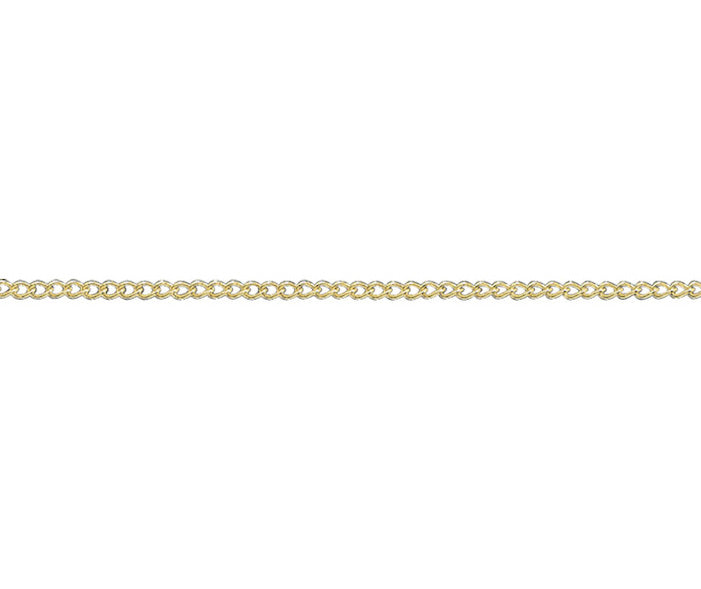 9ct Yellow Gold 1.3mm Curb Link Chain Various Lengths (G1416C)
