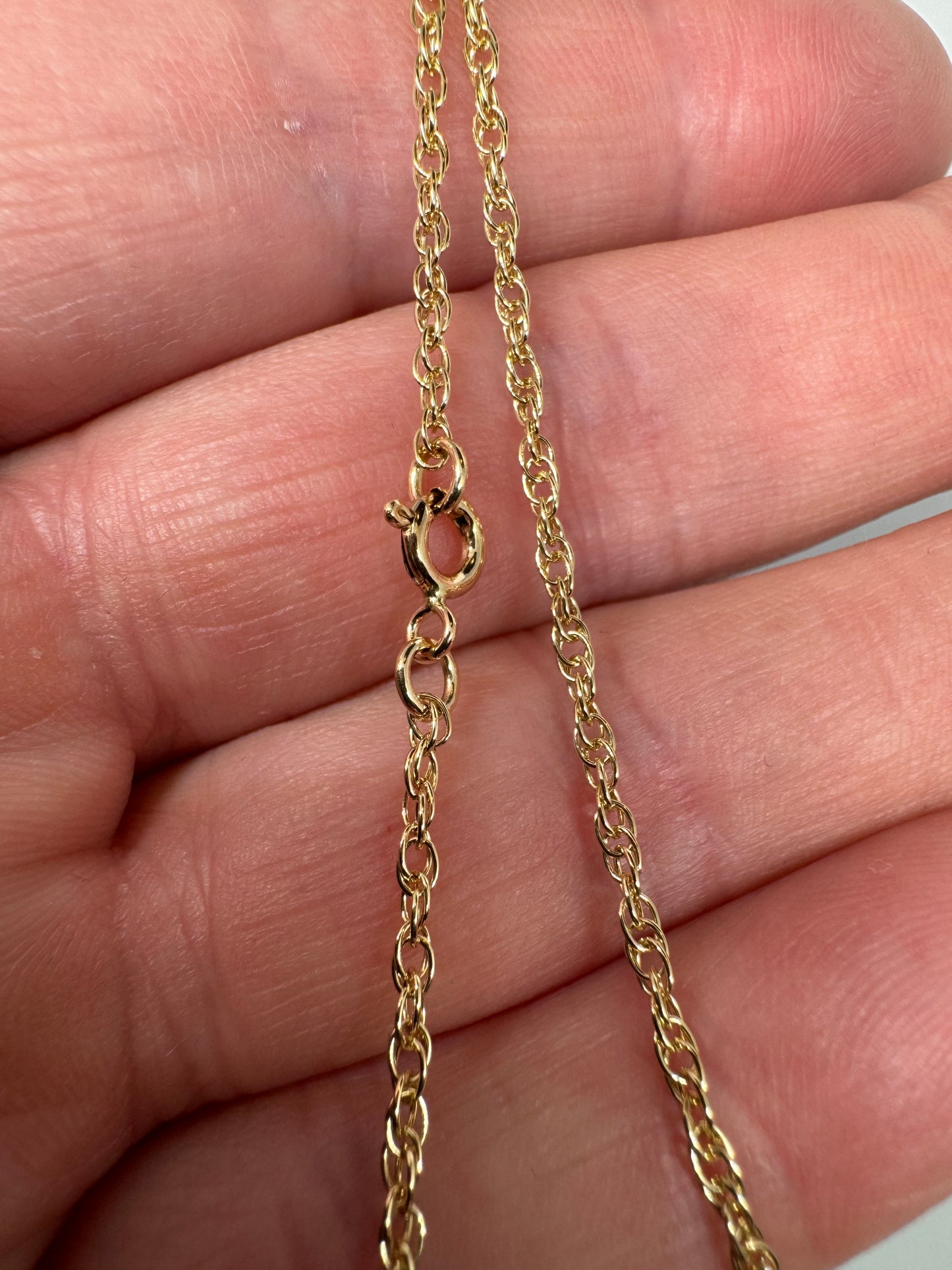 9ct Yellow Gold 2mm Prince of Wales Solid Rope Chain Various Lengths (G14R)