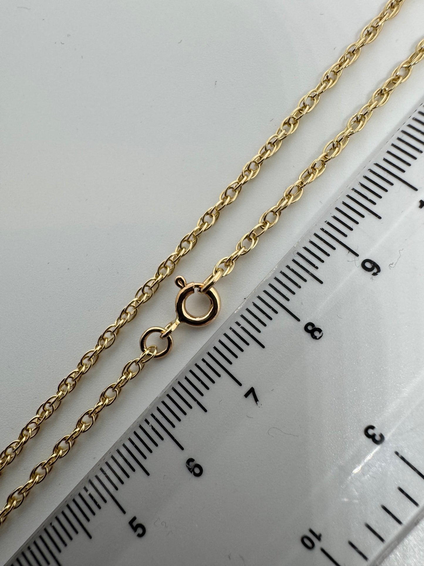 9ct Yellow Gold 2mm Prince of Wales Solid Rope Chain Various Lengths (G14R)