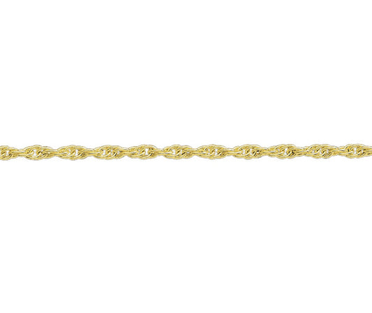 9ct Yellow Gold 2.85mm Prince of Wales Solid Rope Chain Various Lengths (G18R)