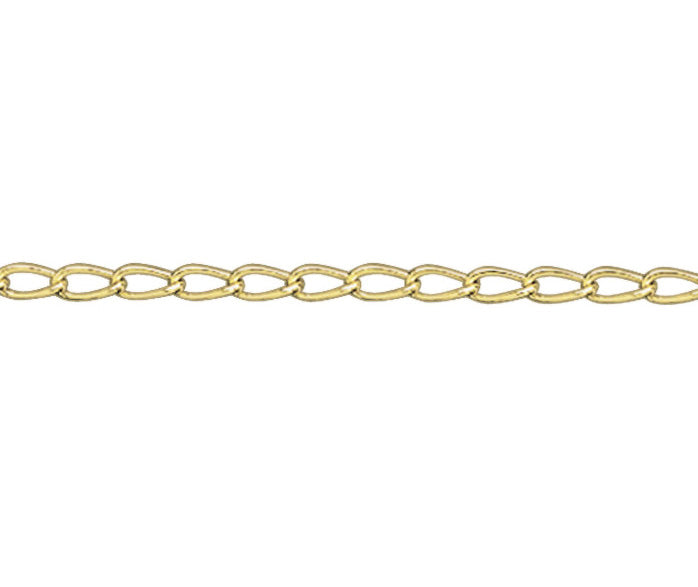 9ct Yellow Gold 2.3mm Curb Long Link Chain Various Lengths (G24CL)