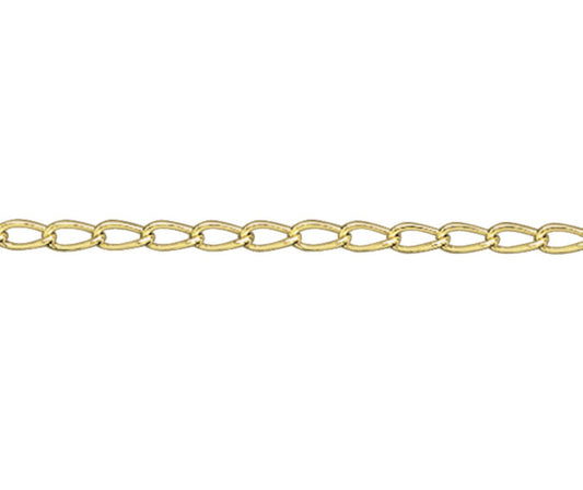9ct Yellow Gold 2.3mm Curb Long Link Chain Various Lengths (G24CL)