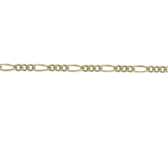 9ct Solid Yellow Gold 2.22mm Figaro Chain Various Lengths (G24FIG)