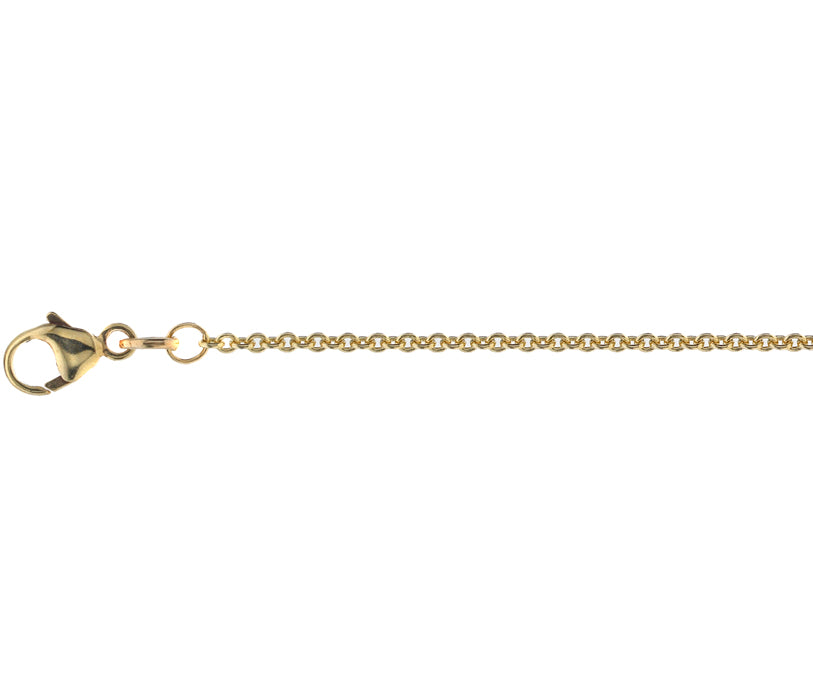 9ct Yellow Gold 1.6mm Solid Round Link Trace Chain Various Lengths (40CTT)