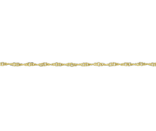 9ct Yellow Gold 1.1mm Prince of Wales Neck Chain Various Lengths (G7R)