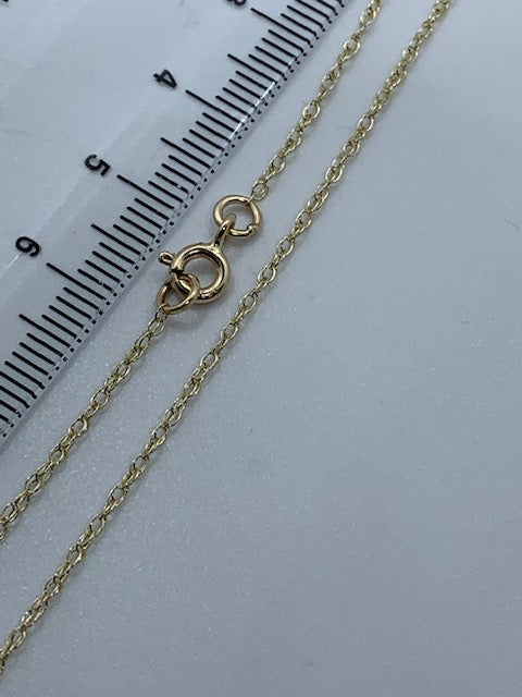 9ct Yellow Gold 1.1mm Prince of Wales Neck Chain Various Lengths (G7R)
