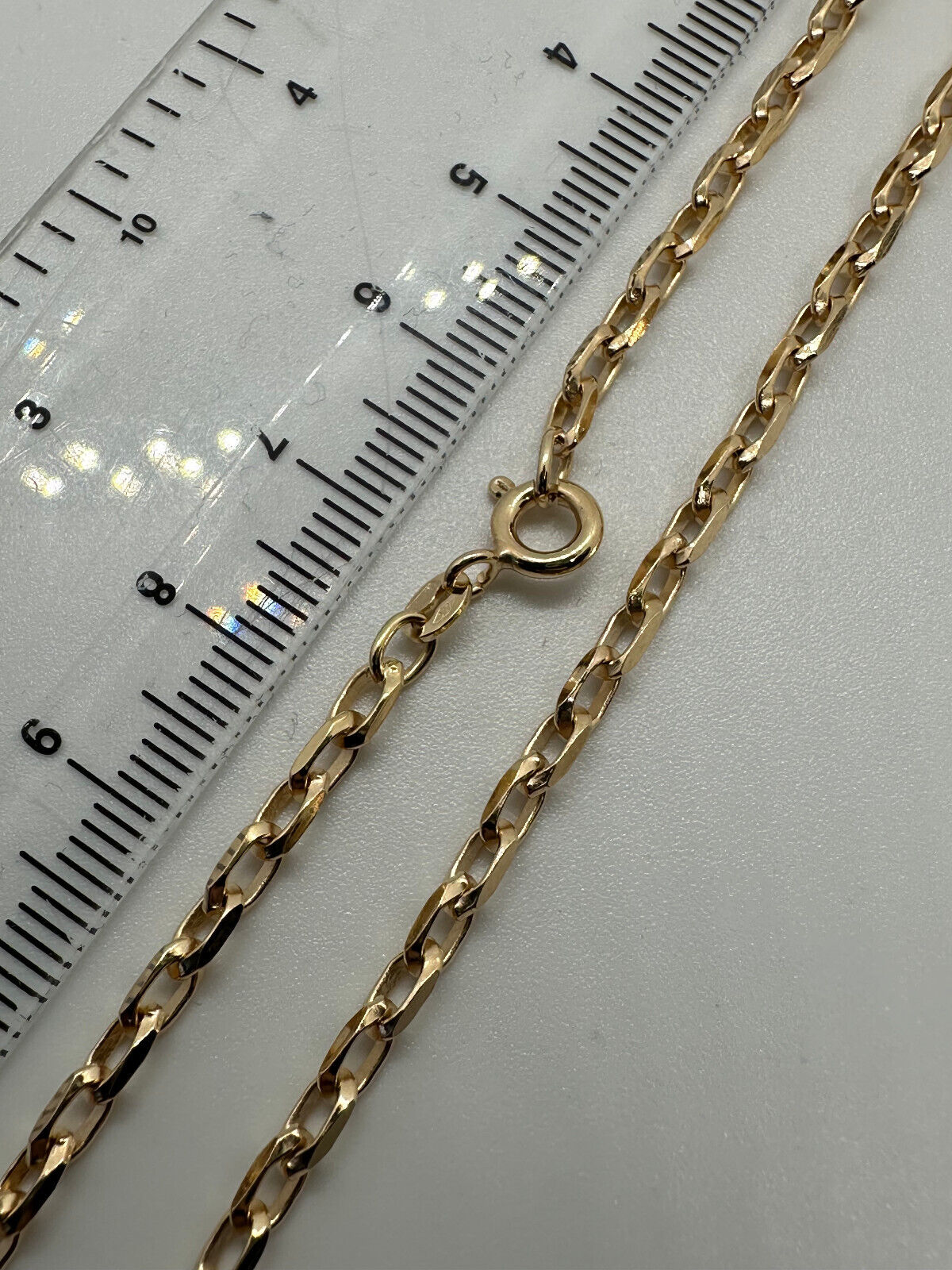 9ct Solid Yellow Gold 3mm Diamond Cut Oval Belcher Chain Various Lengths (G80AFT)
