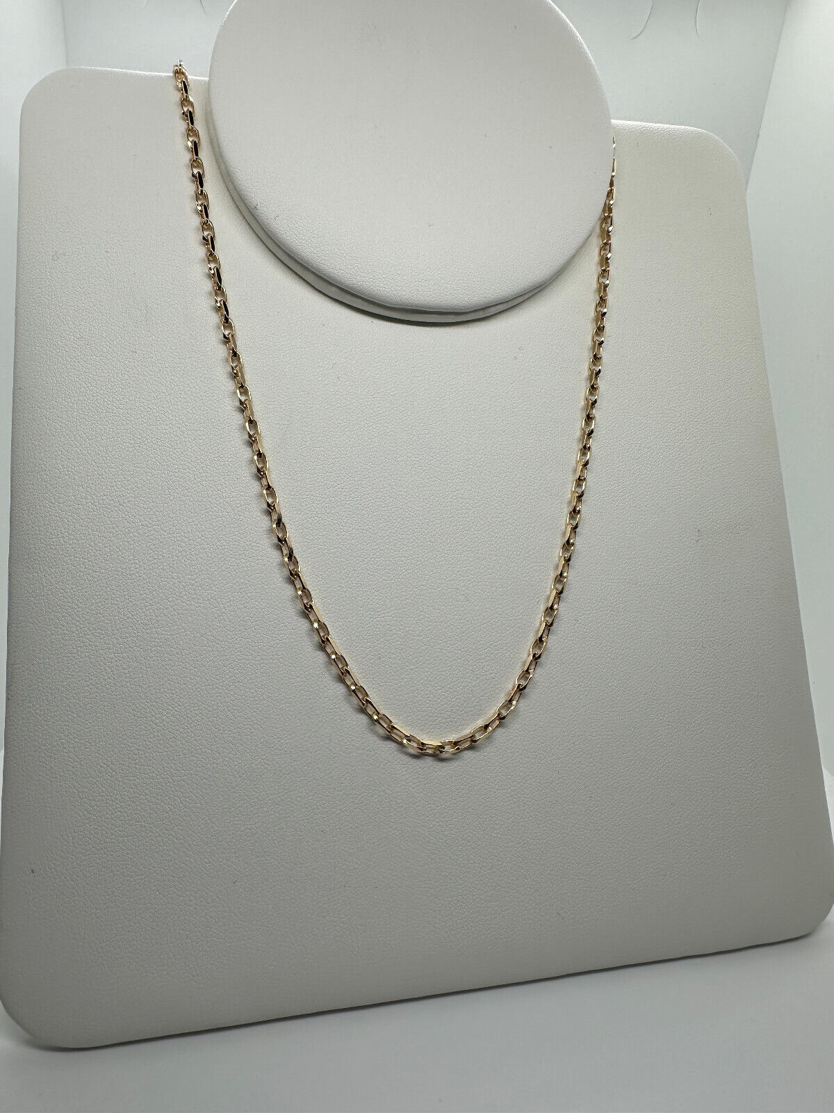 9ct Solid Yellow Gold 3mm Diamond Cut Oval Belcher Chain Various Lengths (G80AFT)
