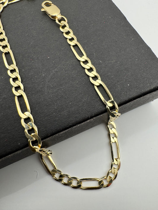 9ct Yellow Gold 3.2mm Figaro 3+1 Chain Various Lengths (G80FG)