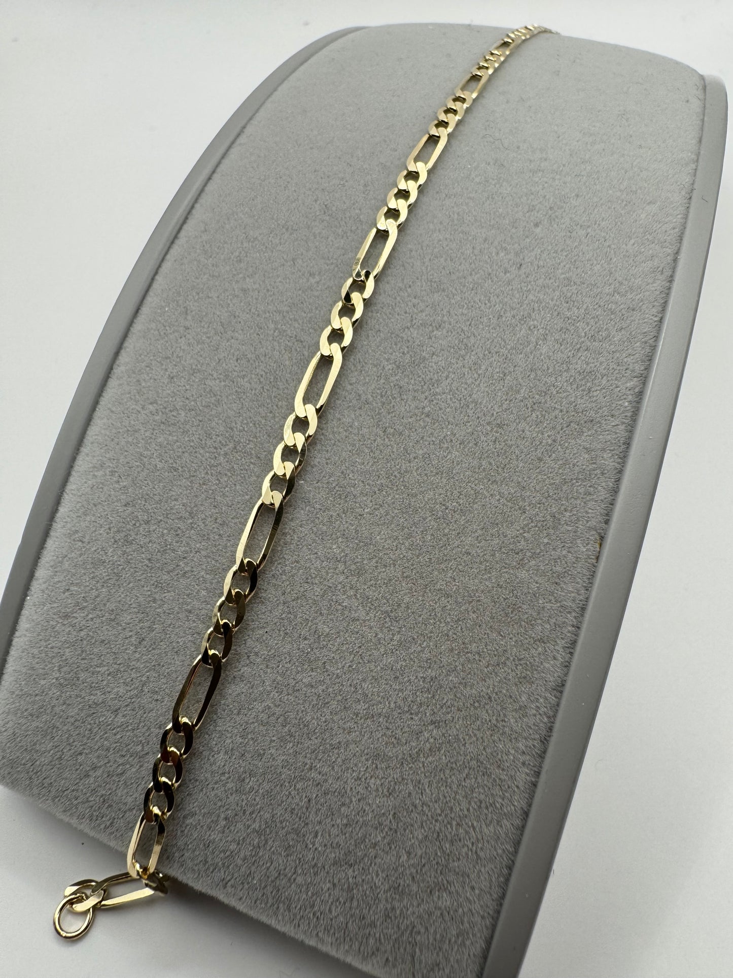 9ct Yellow Gold 3.2mm Figaro 3+1 Bracelet and Necklace(G80FG)