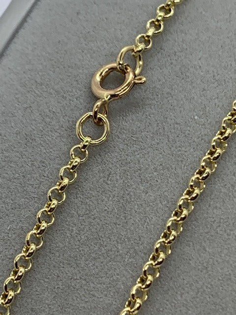 9ct Solid Yellow Gold 2.25mm Round Belcher Link Chains (GBBL)