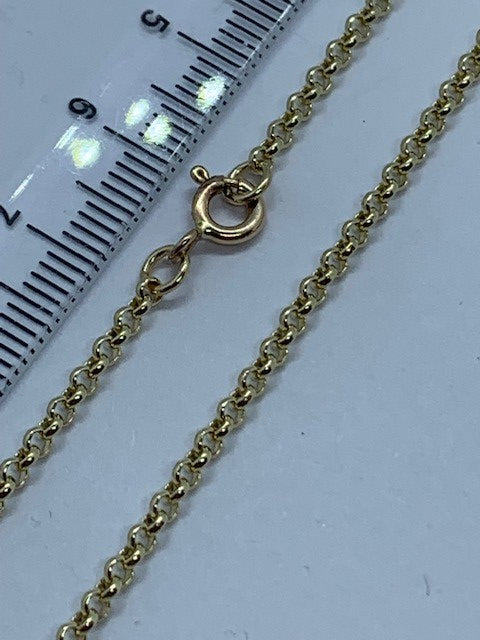 9ct Solid Yellow Gold 2.25mm Round Belcher Link Chains (GBBL)