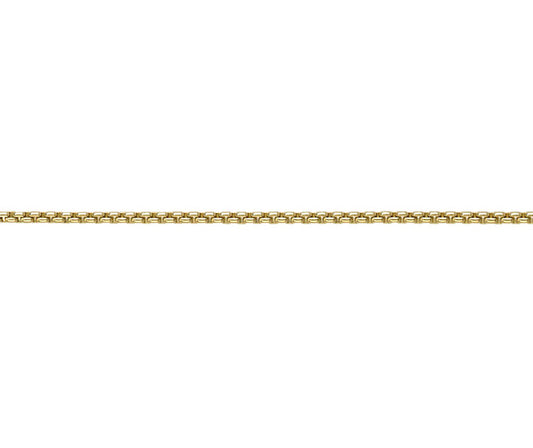 9ct Solid Yellow Gold 1.65mm Box Belcher Necklace Chain Various Lengths (BOBH)