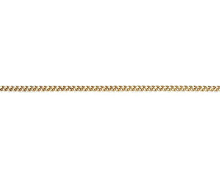 9ct Yellow Gold 1.7mm Solid Diamond Cut Franco Chain Various Lengths (GFFR50)