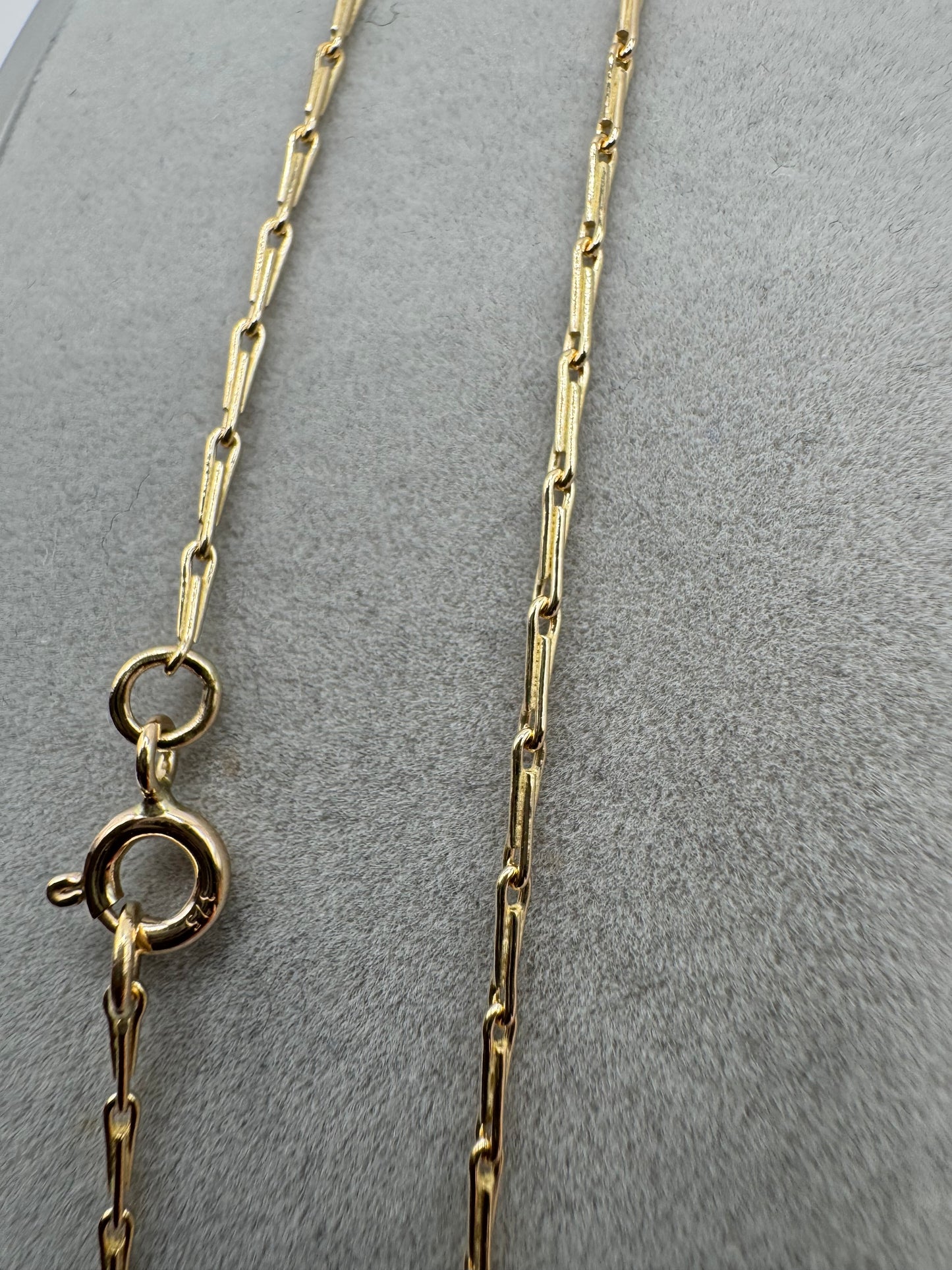 9ct Yellow Gold Solid Hayseed 1.44mm Necklace Chain Various Lengths (HS2)