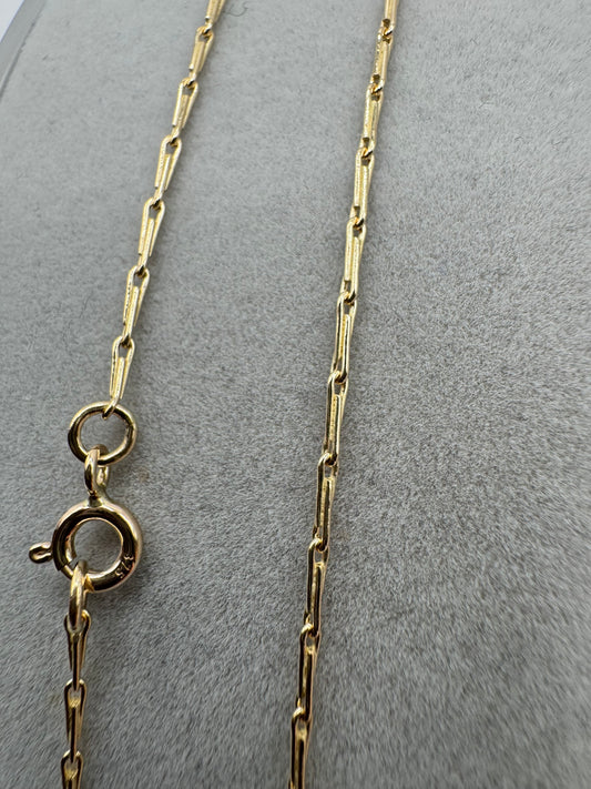 9ct Yellow Gold Solid Hayseed 1.44mm Necklace Chain Various Lengths (HS2)