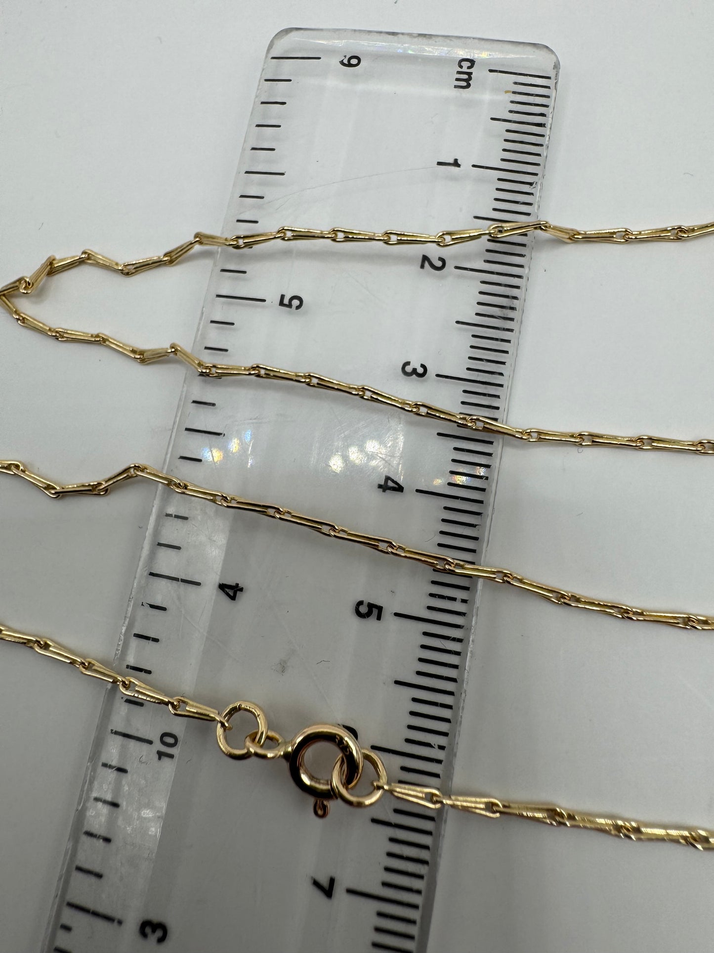 9ct Yellow Gold Solid Hayseed 1.44mm Necklace Chain Various Lengths (HS2)