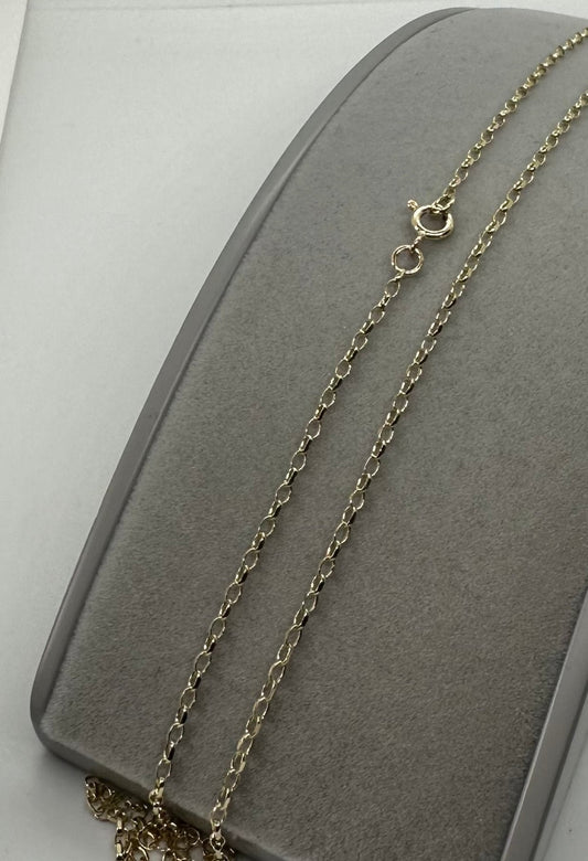 9ct Yellow Gold 1.8mm Belcher Filed Edge Link Chain Various Lengths (GMINF)