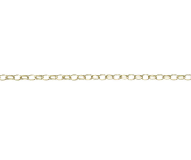 9ct Yellow Gold 2mm Oval Belcher Neck Chain Various Lengths (GMIN)