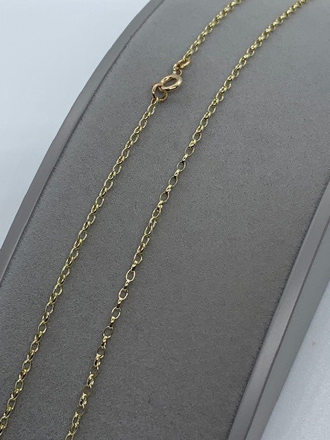 9ct Yellow Gold 2mm Oval Belcher Neck Chain Various Lengths (GMIN)