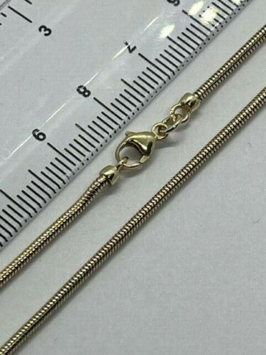 9ct Yellow Solid Gold Solid 2mm Snake Chain Various Lengths (GSN15)