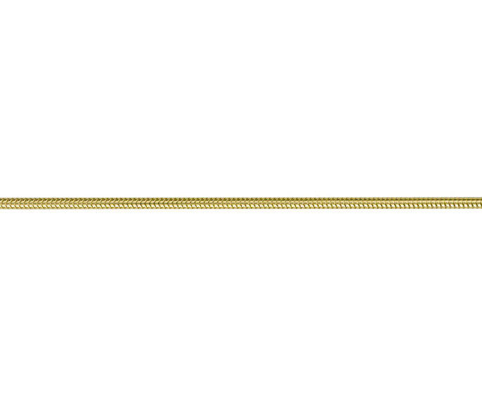 9ct Yellow Solid Gold 1.4mm Snake Chain Neck Chain Various Lengths (GSNH)