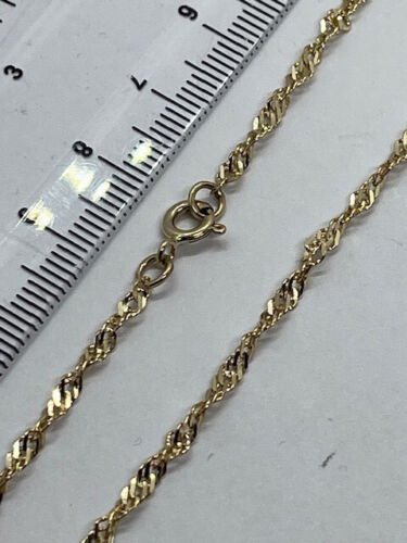 9ct Yellow Gold 2.4mm Twisted Curb Chain Various Lengths (GTC40)