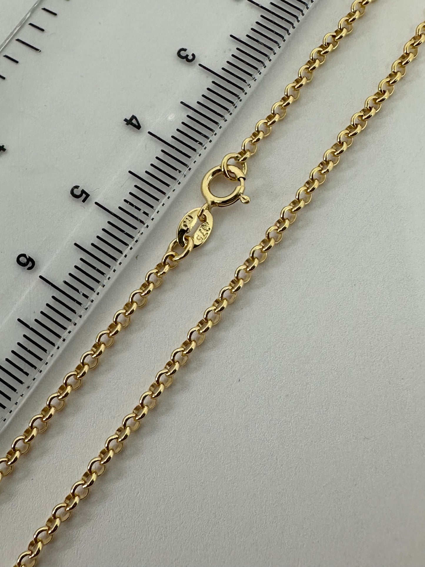 9ct Yellow Gold 2.3mm Solid Round Belcher Chain Various Lengths (001X)