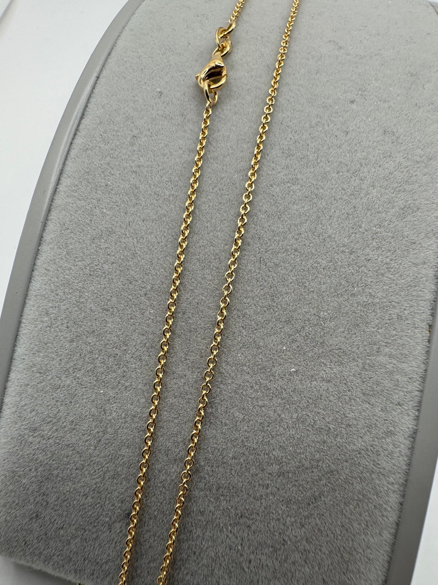 9ct Yellow Gold 1.3mm Round Trace Link Neck Chain (002J)
