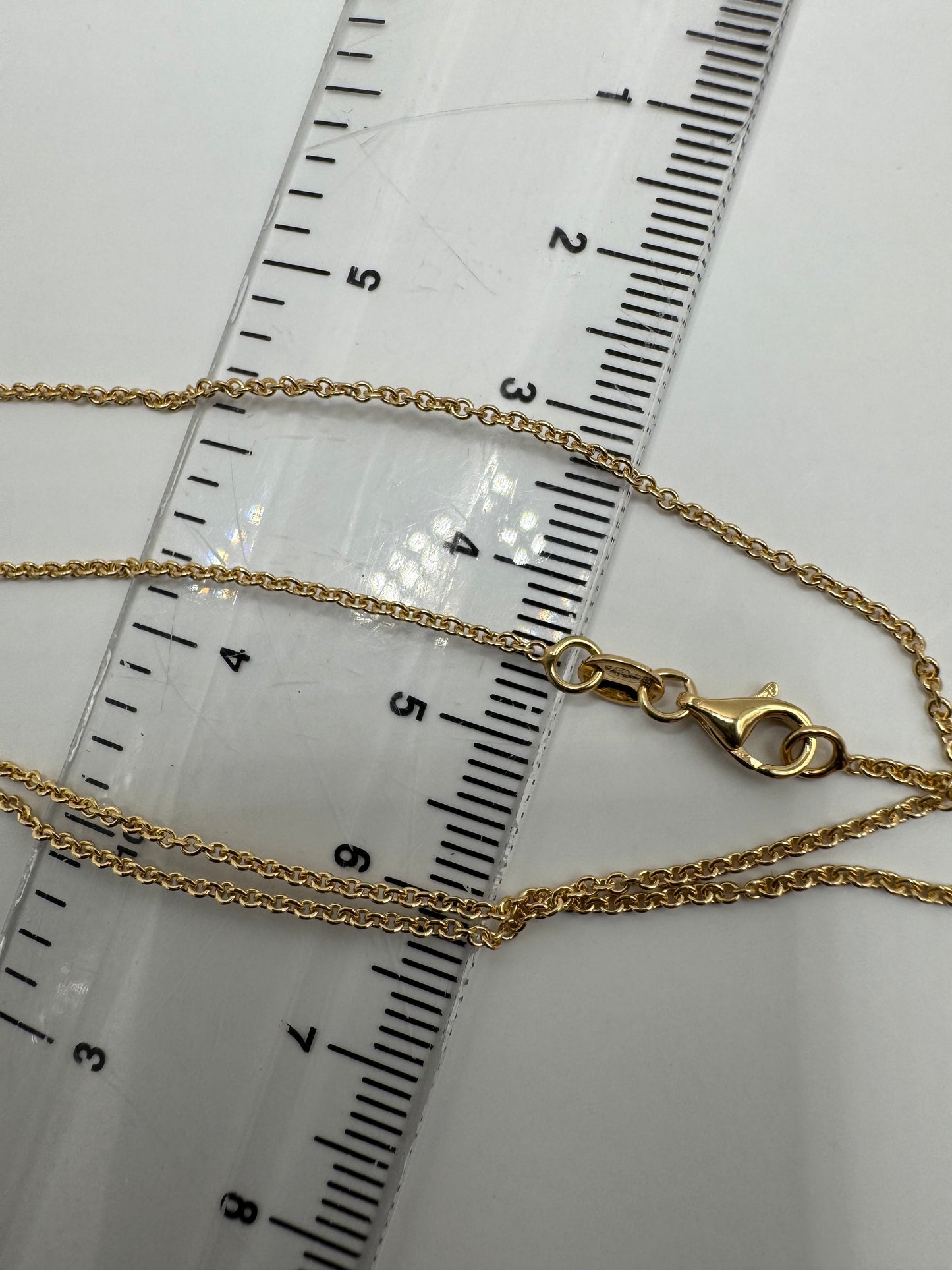 9ct Yellow Gold 1.3mm Round Trace Link Neck Chain (002J)