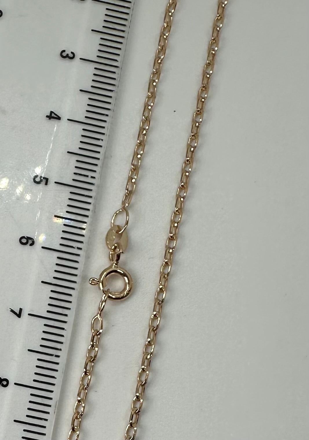 9ct Yellow Gold 1.7mm Diamond Cut Solid Belcher Chain Various Lengths (003A)